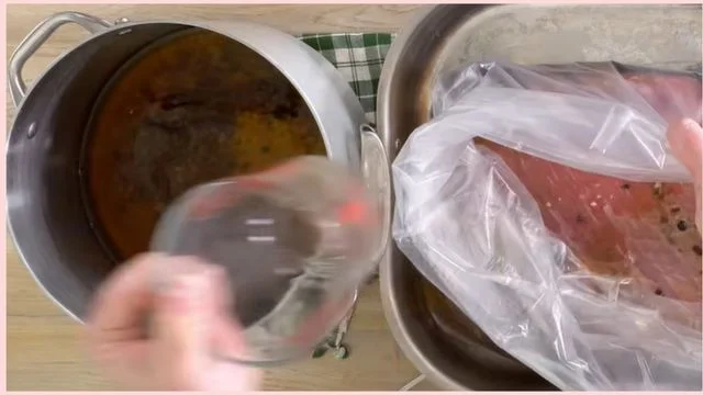 Bag the beef & Add the brine