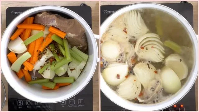 Cook the corned beef & Simmer
