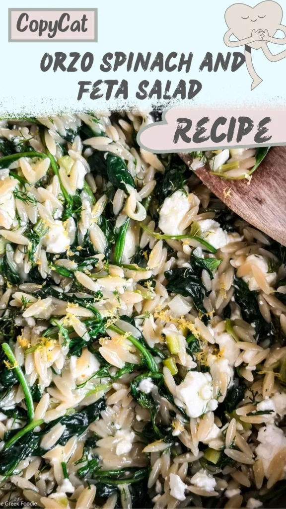 Copycat Orzo Spinach and Feta Salad