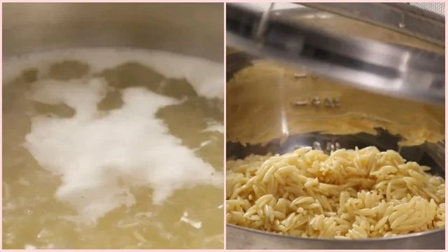 Drain and Cool the Orzo