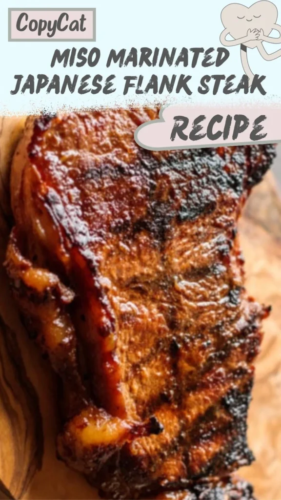 Homemade Miso Marinated Japanese Flank Steak