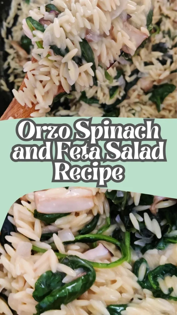 Homemade Orzo Spinach and Feta Salad