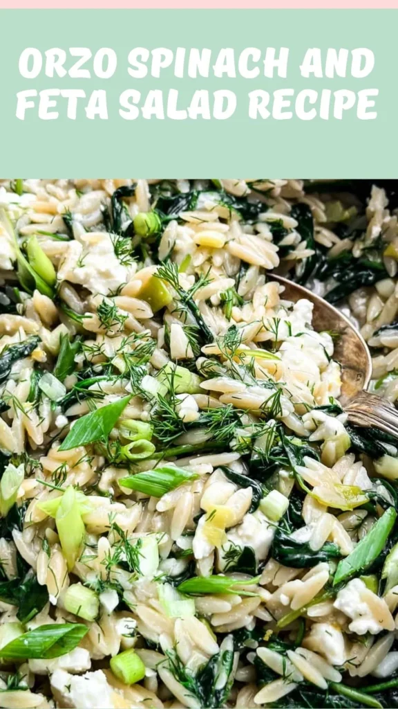 How to make Orzo Spinach and Feta Salad