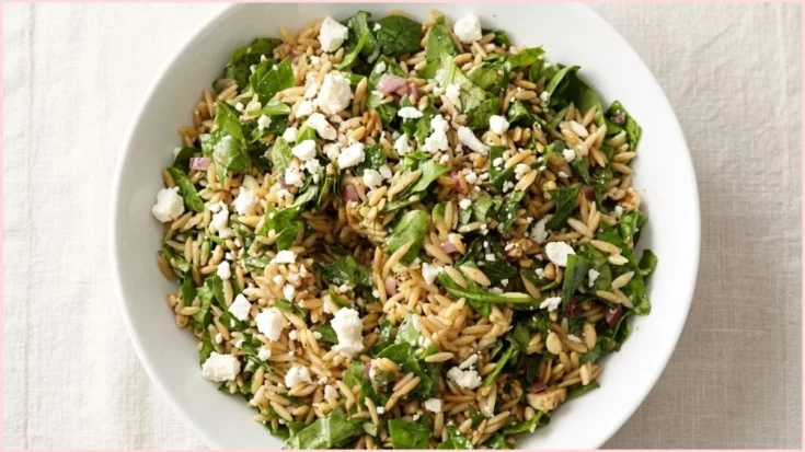 Orzo Spinach and Feta Salad Recipe