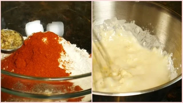 Make the dry coating & Make the wet batter