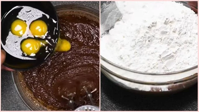 Add Eggs & Combine Wet and Dry Mixtures