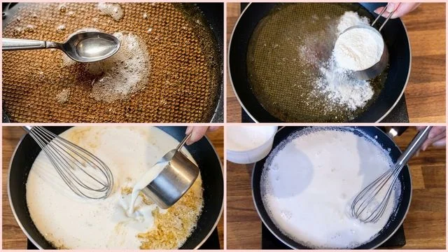 Add the cream and seasonings & Make the slurry