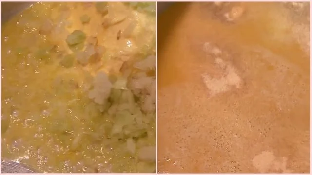 Build the gravy base Add water and seasonings