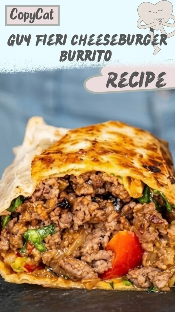 Copycat Guy Fieri Cheeseburger Burrito Recipe