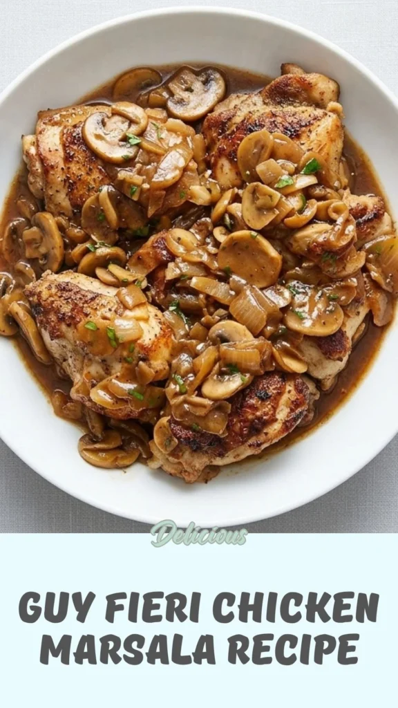 Copycat Guy Fieri Chicken Marsala Recipe