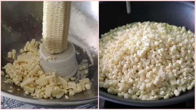 Cut the corn & Char the corn