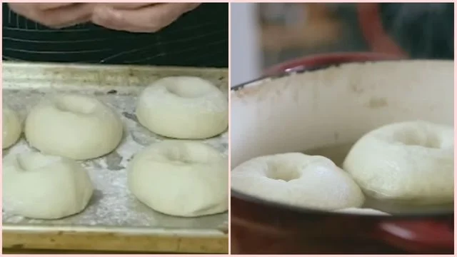 Form the bagel holes & Boil