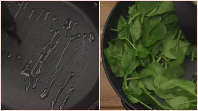 Sauté the spinach