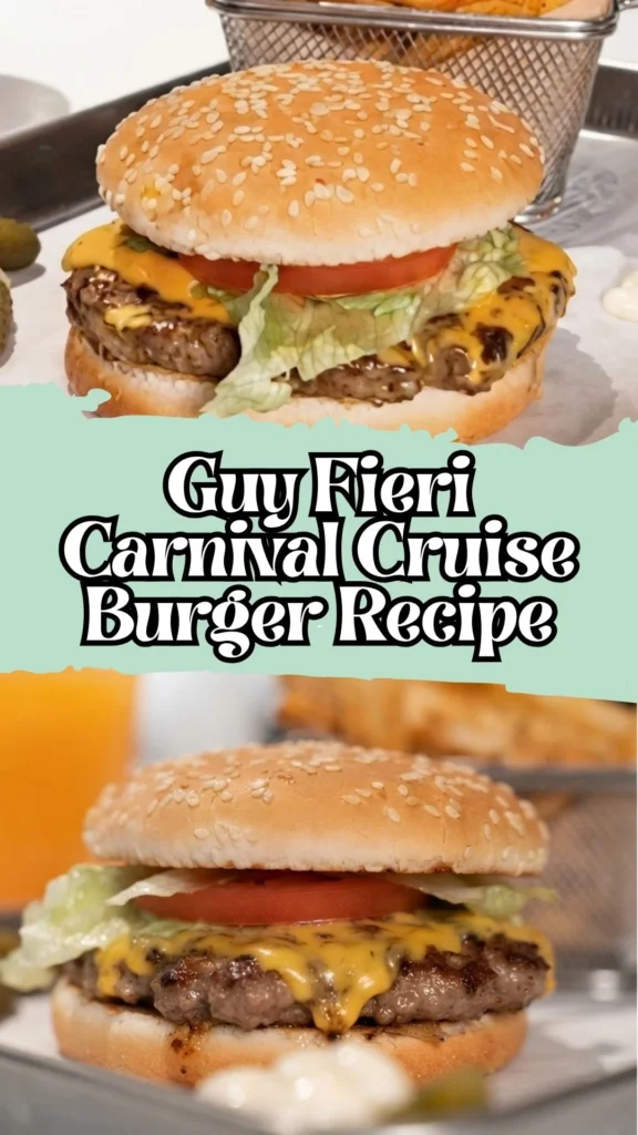 Homemade Guy Fieri Carnival Cruise Burger