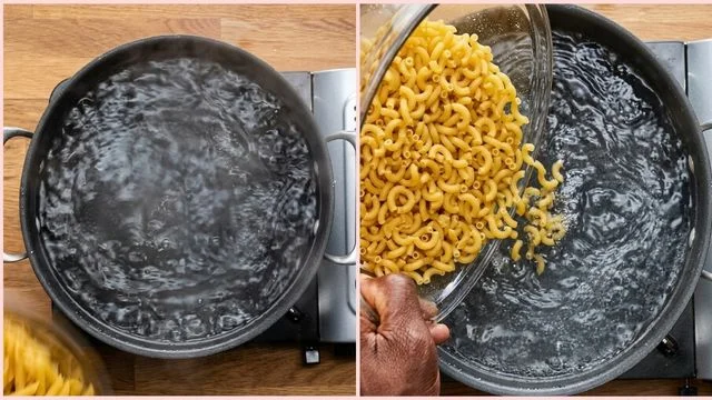 Preheat, Prepare Dish & Cook Pasta